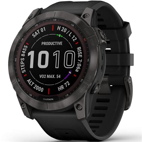 Garmin fēnix® 7X Solar Smartwatch, Carbon Grey DLC, 51mm - Watches from Francis & Gaye Jewellers UK