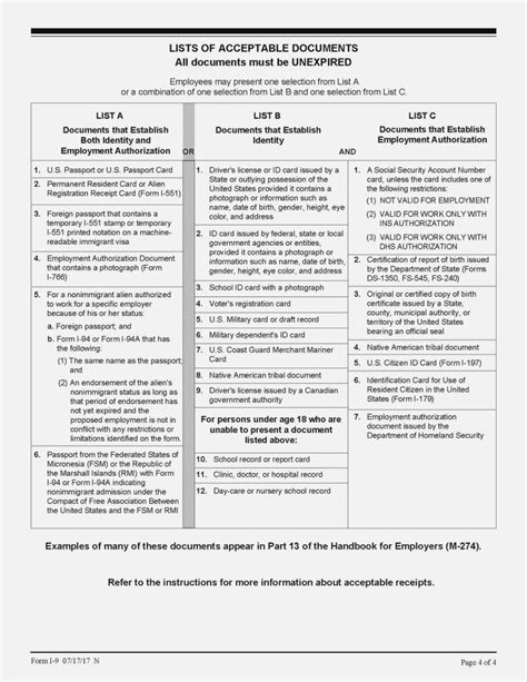 I 9 Form Printable | Example Calendar Printable