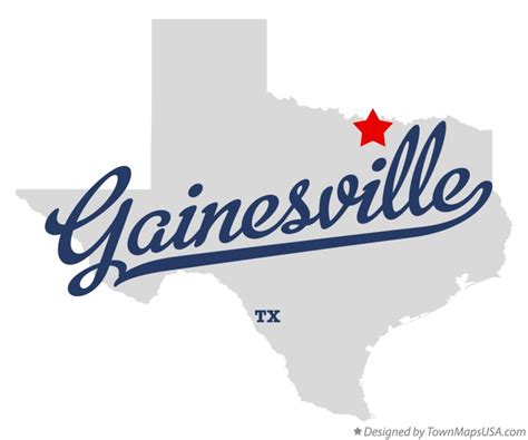 Map of Gainesville, TX, Texas