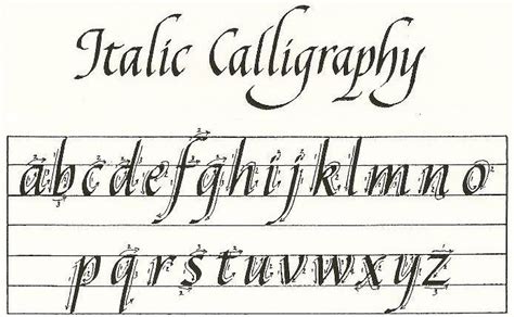 Italic Alphabet Calligraphy