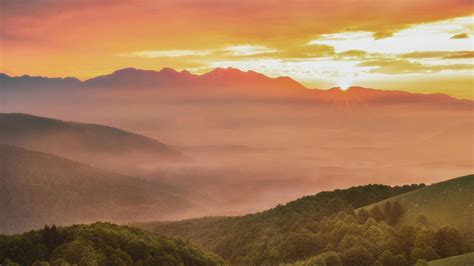 Green Trees On Mountain During Sunrise 4k Wallpaper,HD Nature Wallpapers,4k Wallpapers,Images ...