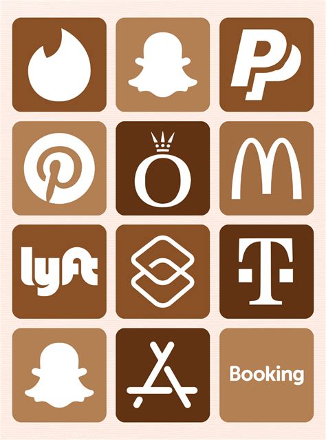 100 Free Aesthetic Brown App Icons For iPhone - Glory of the Snow