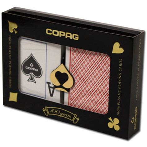 COPAG Plastic Playing Cards, Blue/Red, Poker Size, Dual Index