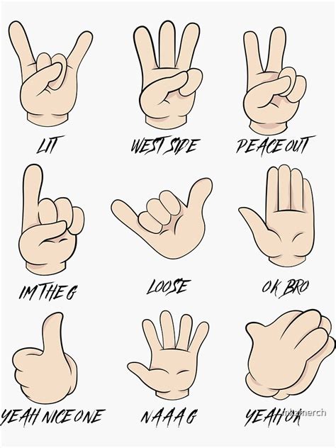 "Hand Signals for 2023 | Alternate Funny Hand Signal Meanings" Sticker ...