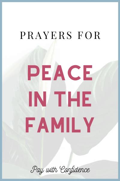 Prayers for Peace in the Family - Pray With Confidence