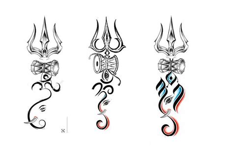 om trishul dambru ganesh tattoo designs Krishna Tattoo, Ganesh Tattoo ...