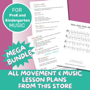 Music Lesson Plan Growing Bundle | Movement and Activities | Preschool Kinder