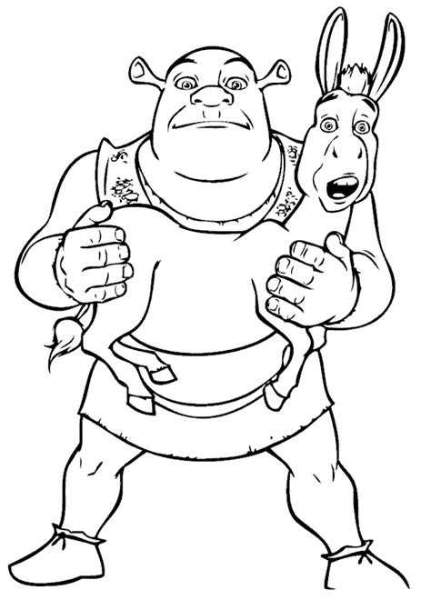 Shrek And Donkey Coloring Pages Clip Art Library 5664 | The Best Porn ...