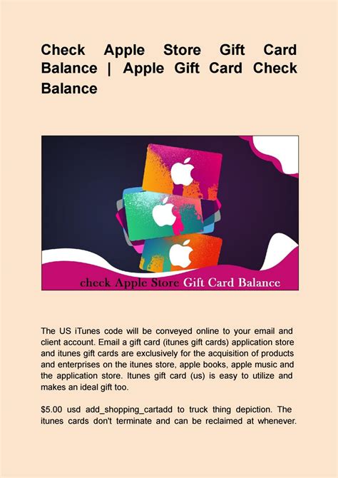 Check Apple Store Gift Card Balance | Apple Gift Card Check Balance by ...