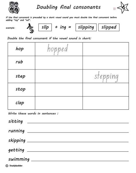 Double Consonant Worksheets 1st Grade - Learning Math For Kids Worksheets