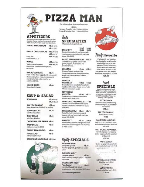 Pizza Man | Pana, IL Menu - Pizza Man of Pana (217) 562-9321