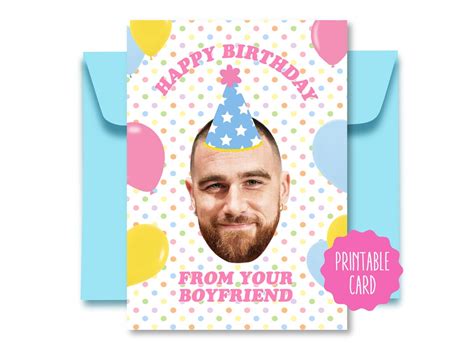 Travis Kelce Birthday Card Travis Kelce Card Travis Kelce Gifts Travis ...