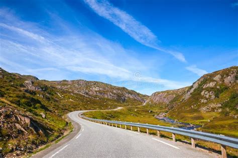 Scenic Mountain Road in Norway Scandinavia Stock Image - Image of ...