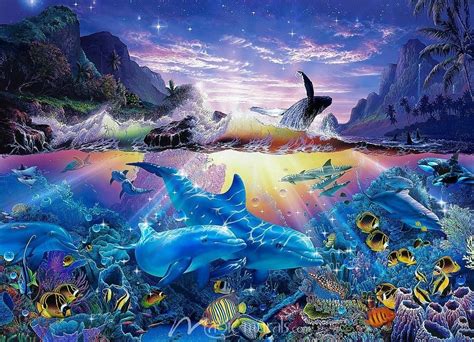 Ocean Dance | Dolphin art, Ocean art, Underwater art