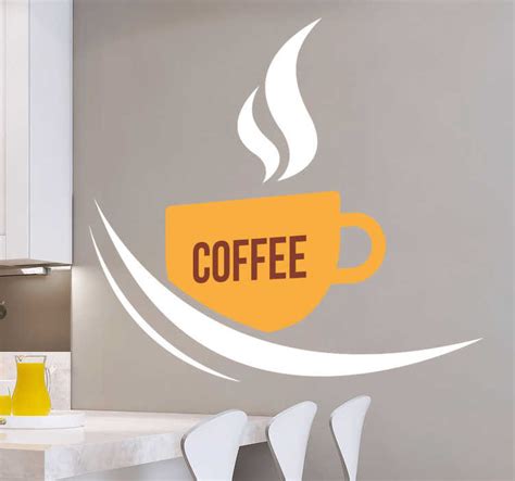 Coffee Cup Wall Sticker - TenStickers