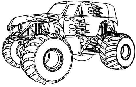 Monster Truck Coloring Pages Printable for Free Download