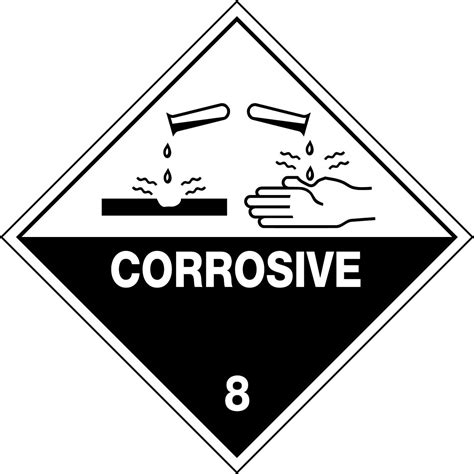 Hazchem Labels - Corrosive 8 | Hazchem Signs | USS