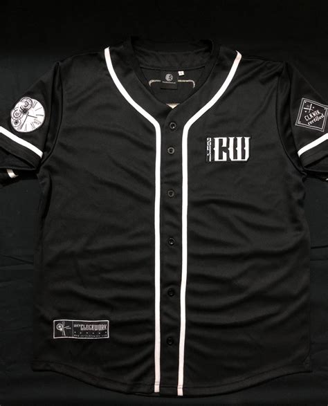 Baseball Jersey Black White Stripe | 247CLWK