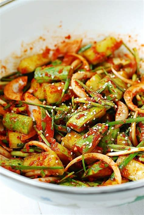 Cucumber Kimchi (Oi Kimchi) Super Easy Recipe - Korean Bapsang