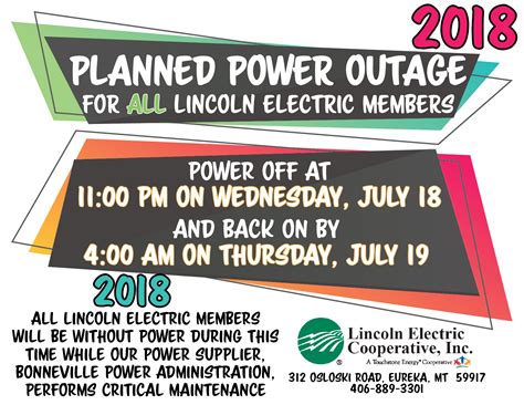 This outage occurred... - Lincoln Electric Cooperative, Inc.