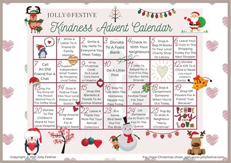 Spread Joy with a Kindness Advent Calendar - Jolly Festive