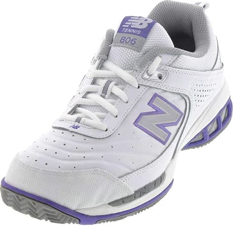 Amazon.com: New Balance WC 806 (2E) Womens Tennis Shoes - White/Purple ...