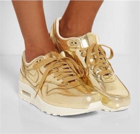 BOLD IN GOLD! Gold Nike Shoes, Nike Gold, Asics Sneaker, Wedge Sneaker, Clearance Shoes ...