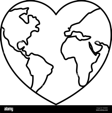 world shaped heart happy earth day vector illustration Stock Vector Image & Art - Alamy