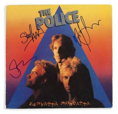 THE POLICE SIGNED ALBUM COVER