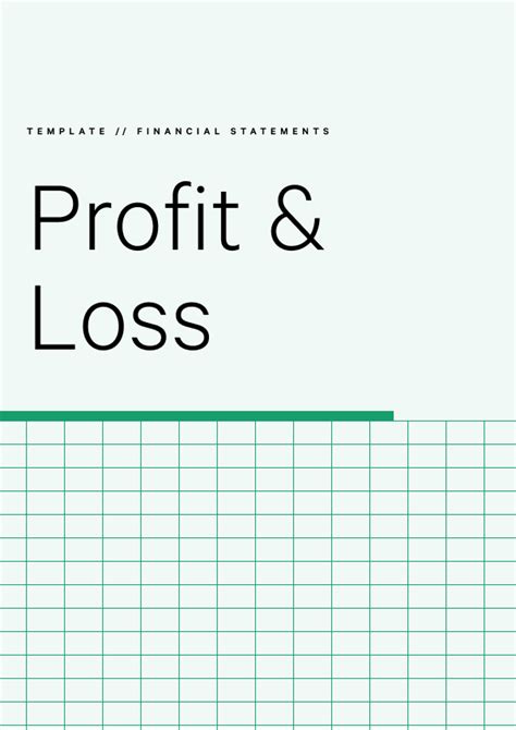 Profit and loss statement template | Free download