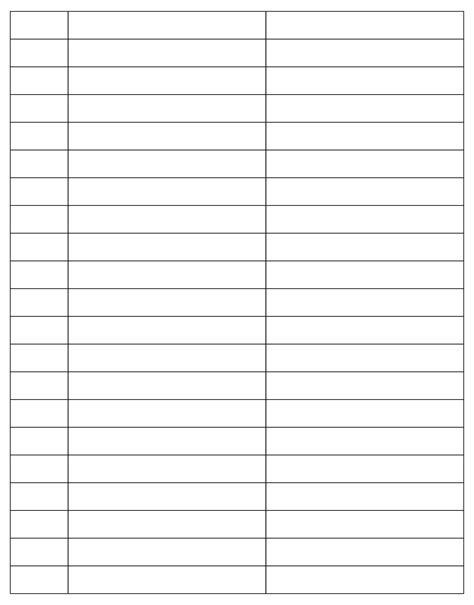 Three Column Chart Template | Table template, Note writing paper ...