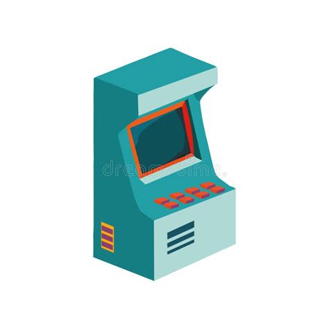 Blue arcade machine stock vector. Illustration of virtual - 273218909