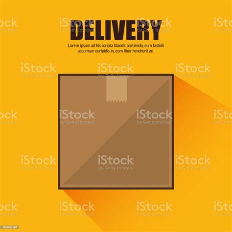 Cardboard Box Cargo Shipping Design Isolated Stock Illustration ...