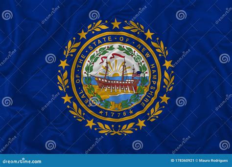 New hampshire state flag stock image. Image of national - 178360921