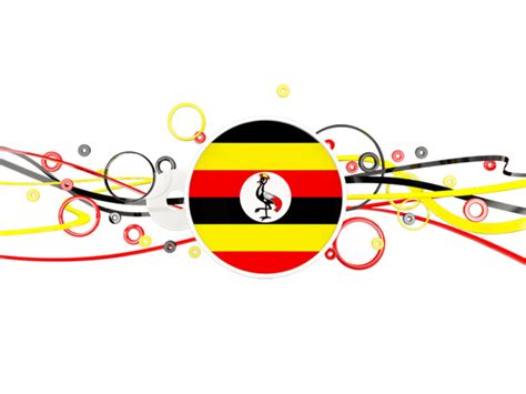 Circles with lines. Illustration of flag of Uganda