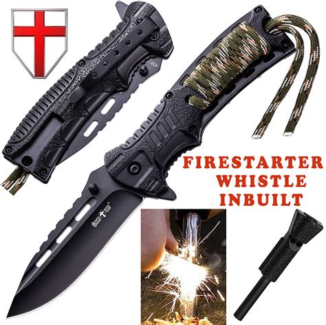 Pocket Knife - Tactical Folding Knife - Spring Assisted Knife with Fire ...