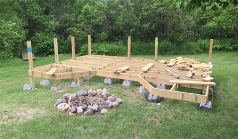 How To Build A Floating Deck On A Slope | Twigandthistle