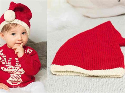 Le bonnet de Noël layette | Knitted hats, Crochet hats, Layette