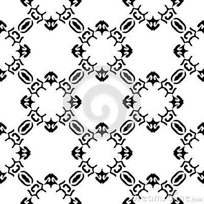 Black and White Ornamental Seamless Pattern