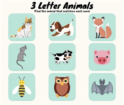 3 Letter Animals Quiz - By lruss108