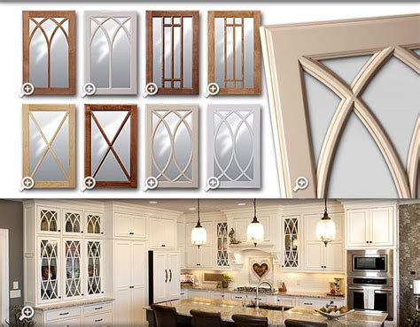 Cabinets: Showplace Gothic Mullion glass doors | Glass kitchen cabinet doors, Kitchen cabinet ...