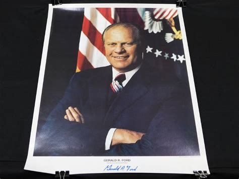 Signed Poster Of Gerald R. Ford As President