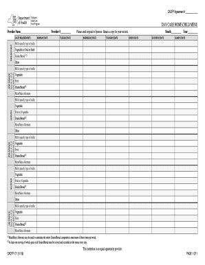 Cacfp Menu Template 2016-2024 Form - Fill Out and Sign Printable PDF Template | airSlate SignNow