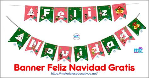 Banner Feliz Navidad Gratis I Material Educativo Gratis