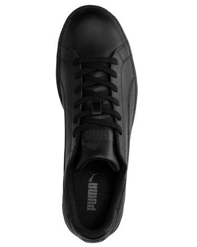 PUMA Men'S Smash Leather Casual Sneakers From Finish Line in Black for ...