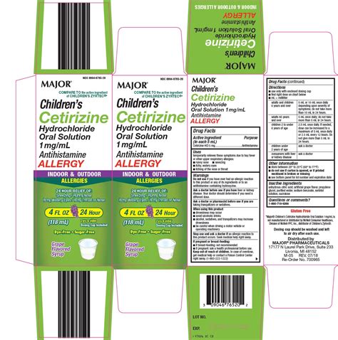 NDC 0904-6765 Childrens Cetirizine Hydrochloride Cetirizine Hcl