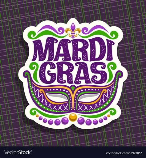 Logo for mardi gras Royalty Free Vector Image - VectorStock