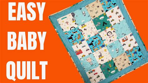 Simple baby patchwork quilt tutorial - YouTube