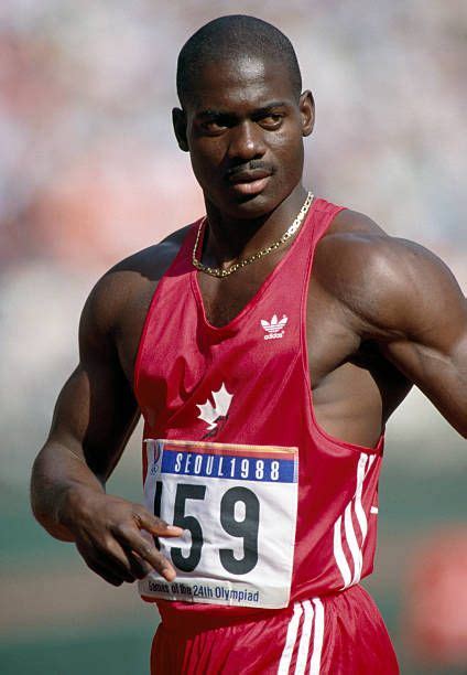 Canadian track athlete Ben Johnson pictured at the final of the Men's ...