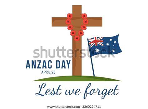 Anzac Day Lest We Forget Illustration Stock Vector (Royalty Free ...